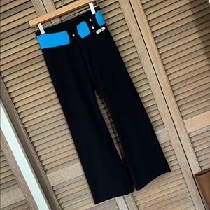 Black and Blue Flared Pants